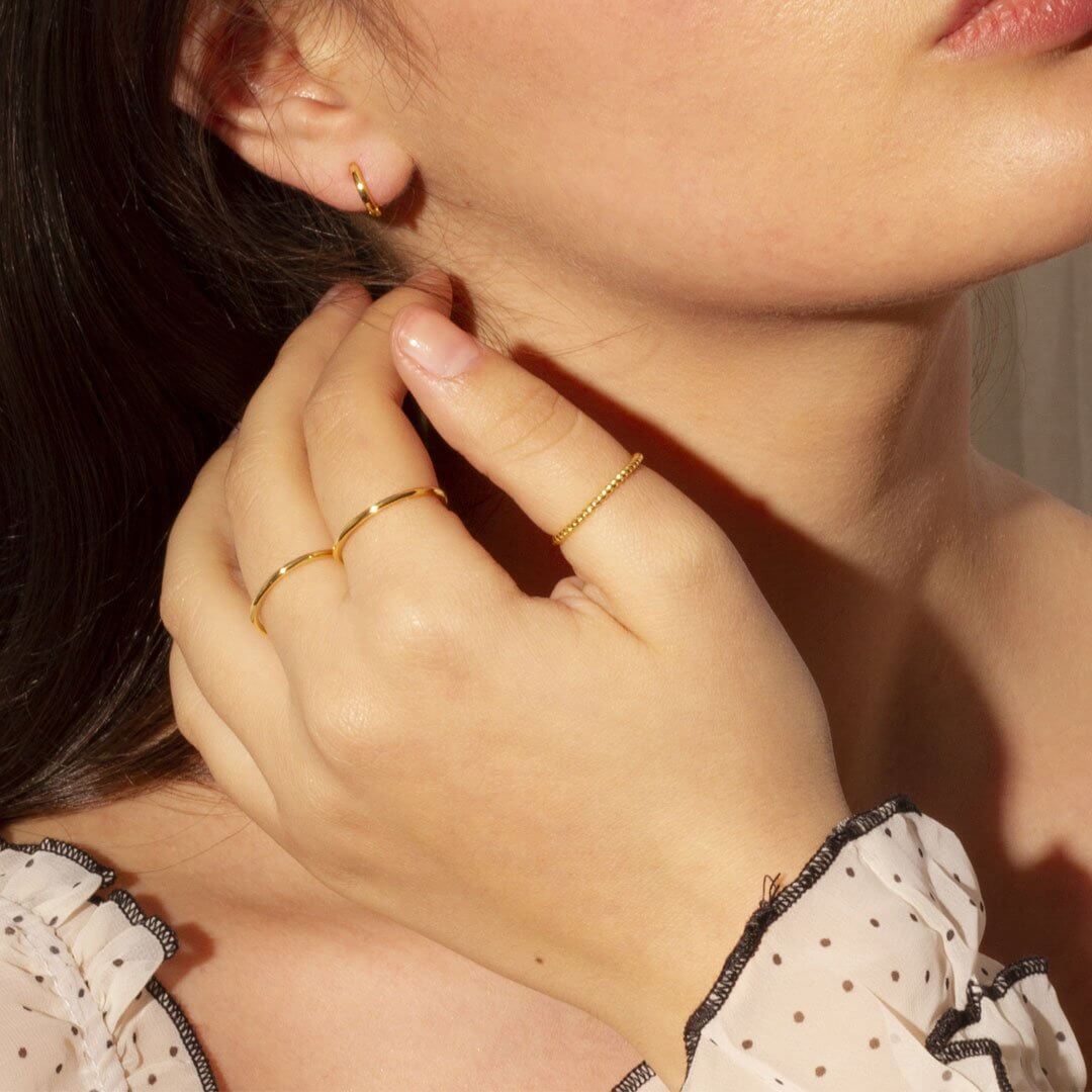 anillo plata oro 18k