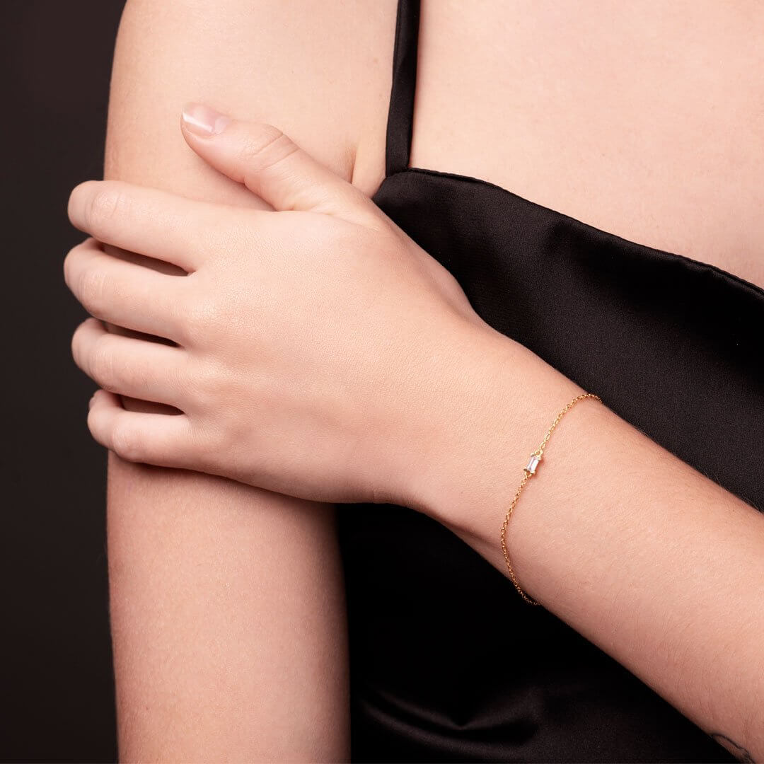 pulsera brazalete mujer plata bañada oro