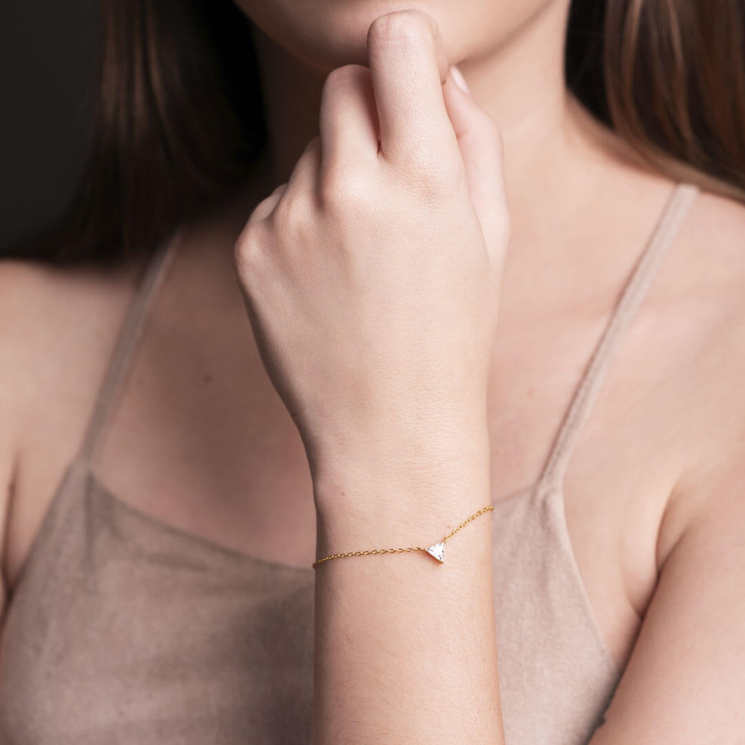pulsera brazalete mujer plata bañada oro