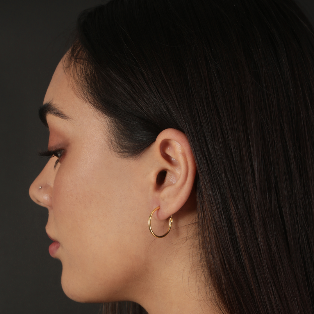 Aretes Medium Light Hoops