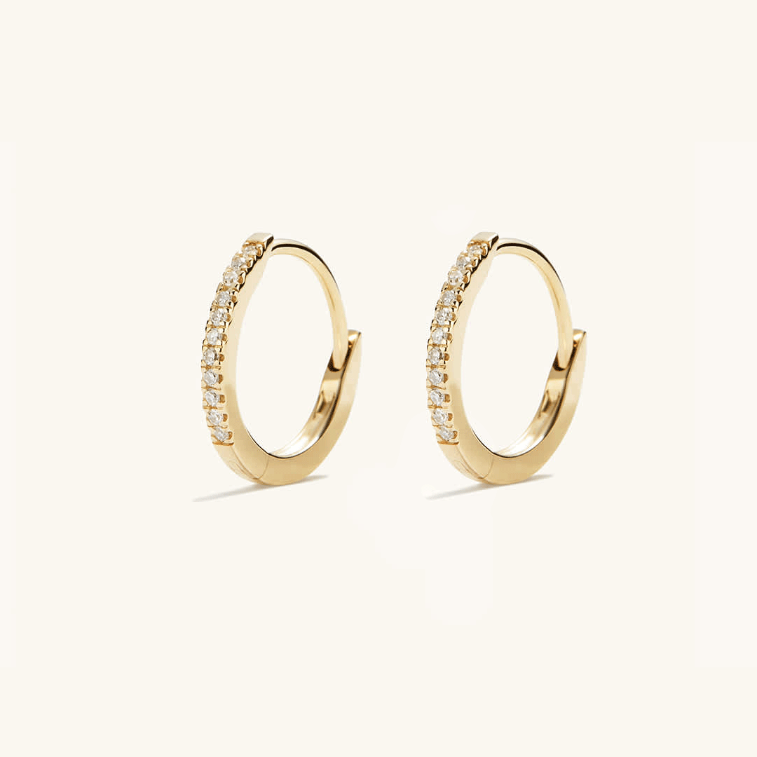 Aretes Hoops + Hoops Brillantes Duo